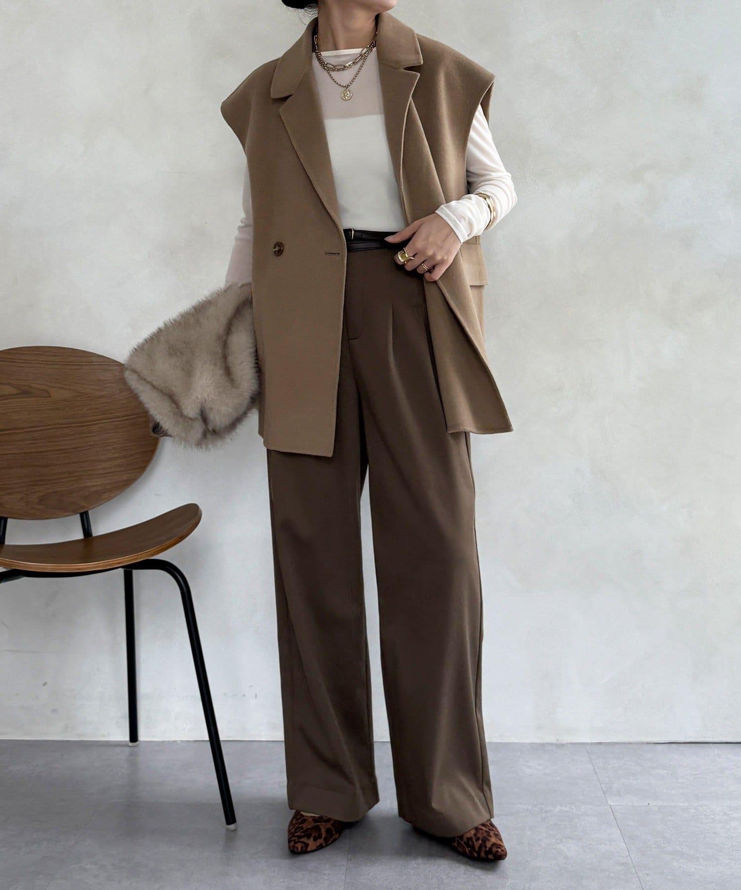 寬鬆版型夾克馬甲