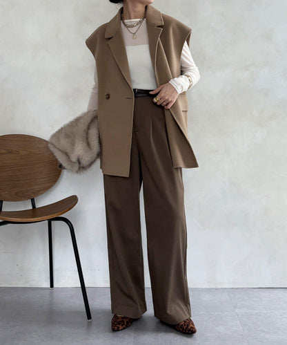 寬鬆版型夾克馬甲