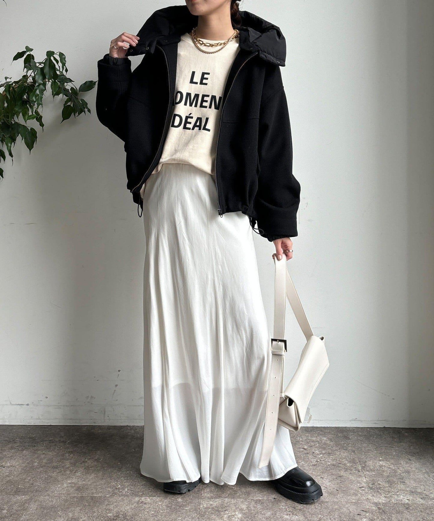 法蘭絨拼接塔夫綢短夾克