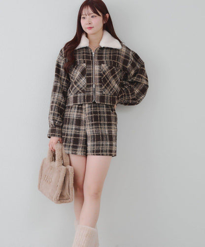 【RMAF】帶毛領拉鍊短款夾克