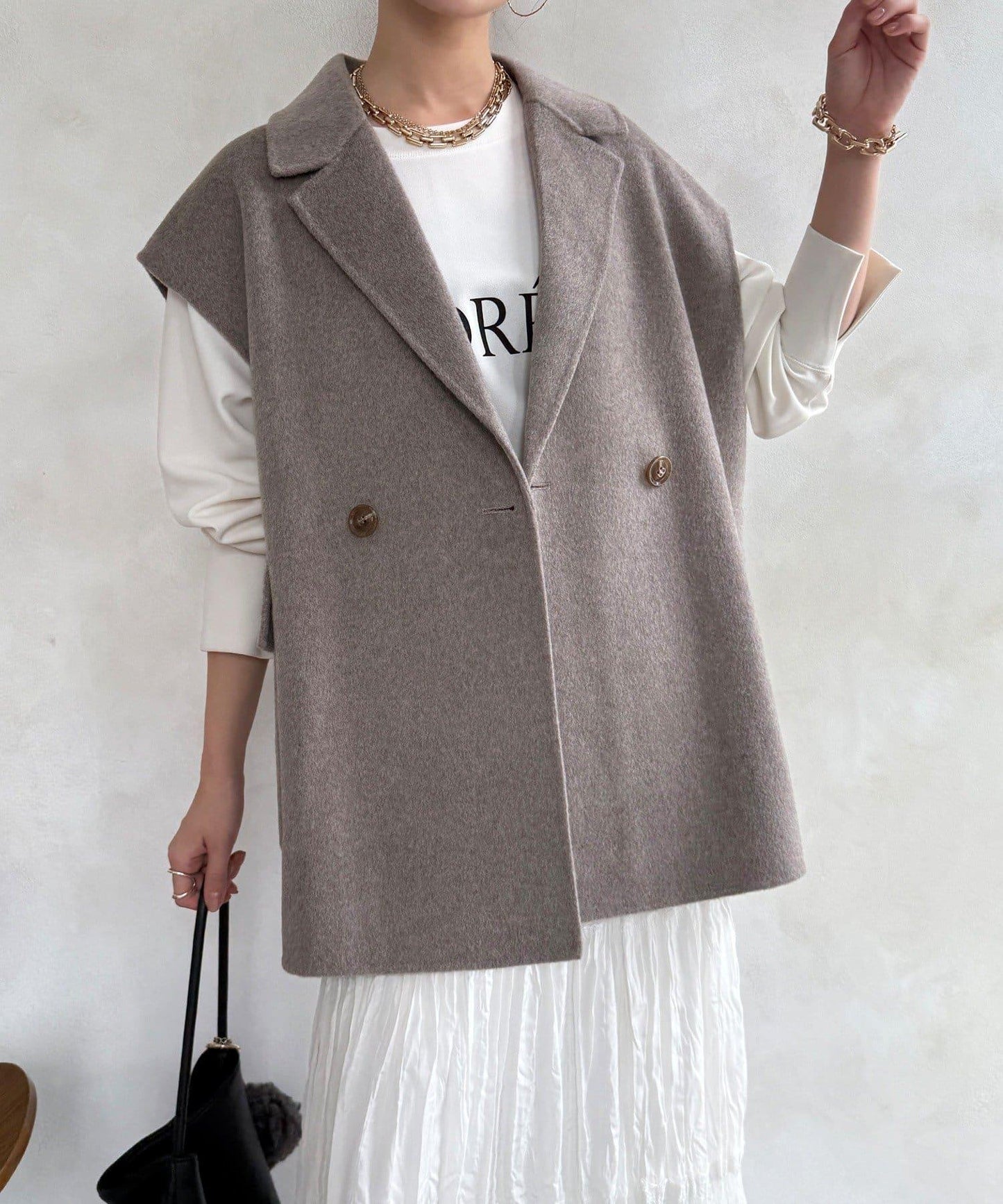 寬鬆版型夾克馬甲