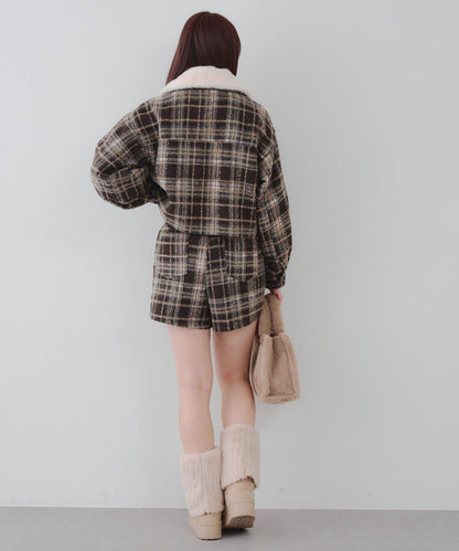 【RMAF】帶毛領拉鍊短款夾克