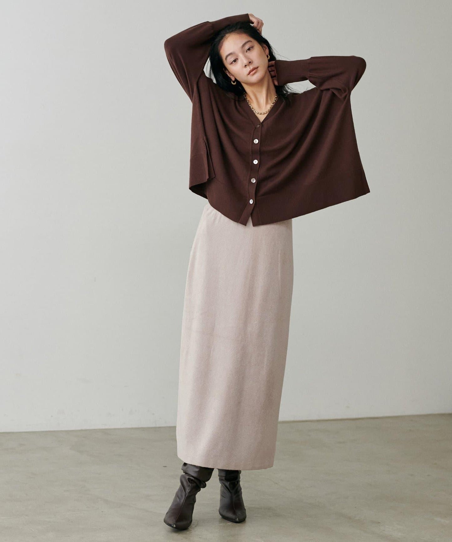 柔軟蓬鬆迷你羽毛針織半身裙