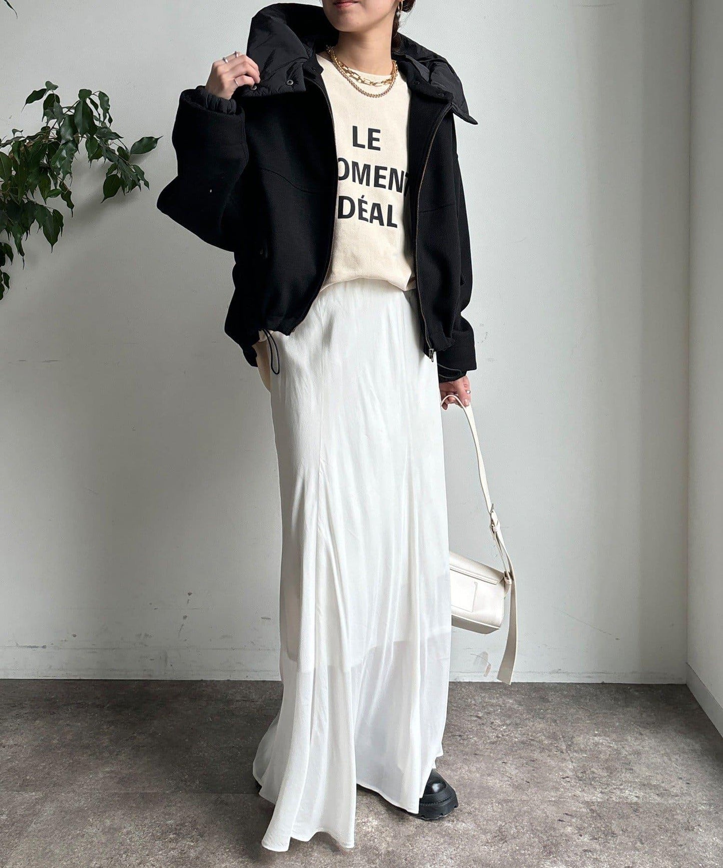 法蘭絨拼接塔夫綢短夾克