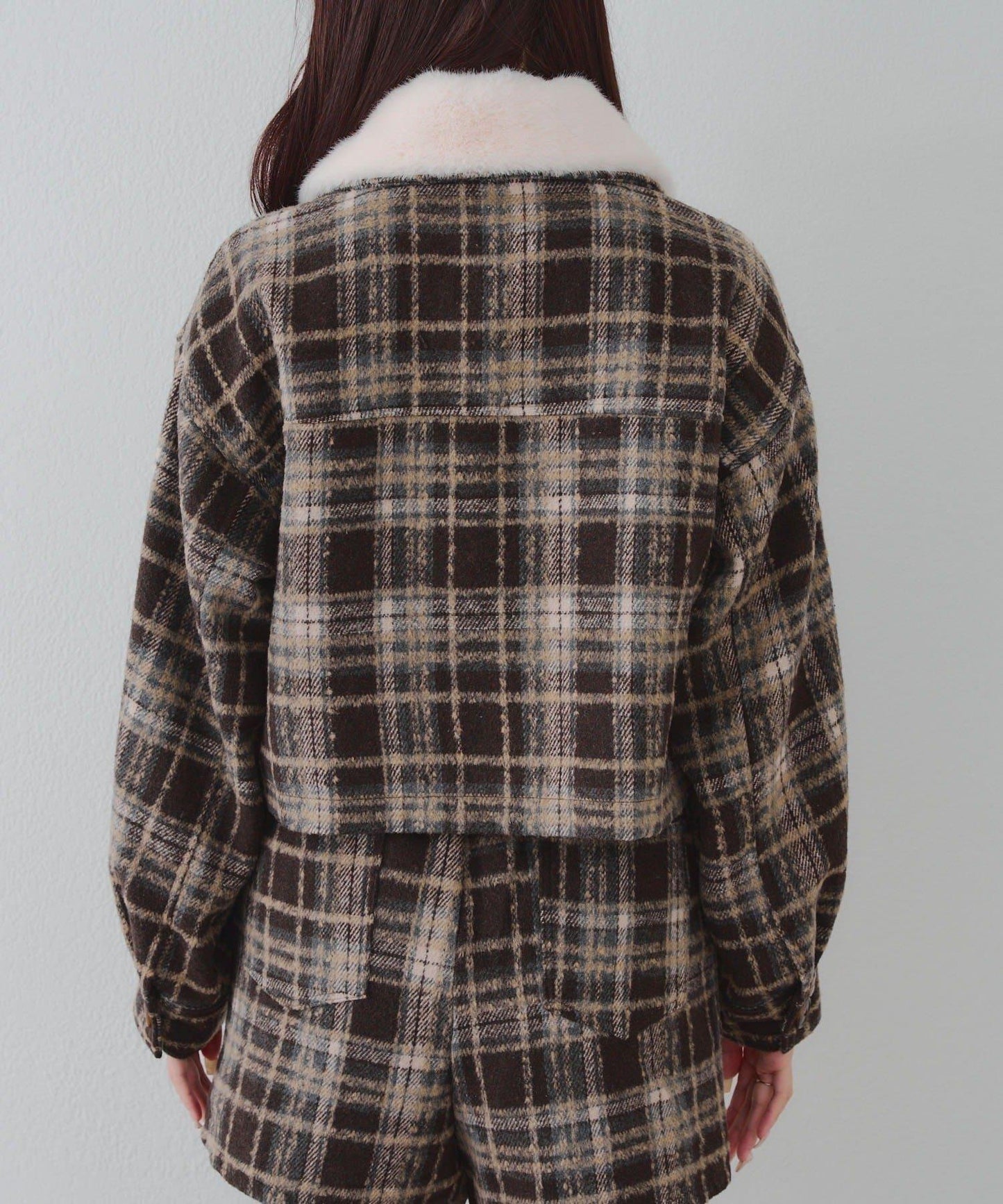 【RMAF】帶毛領拉鍊短款夾克