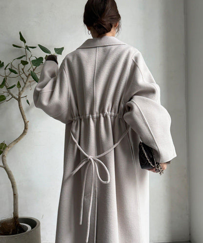 海狸絨長款大衣