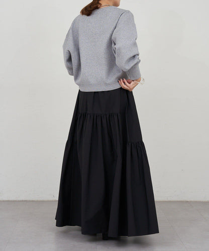 塔夫綢蓬鬆半身裙