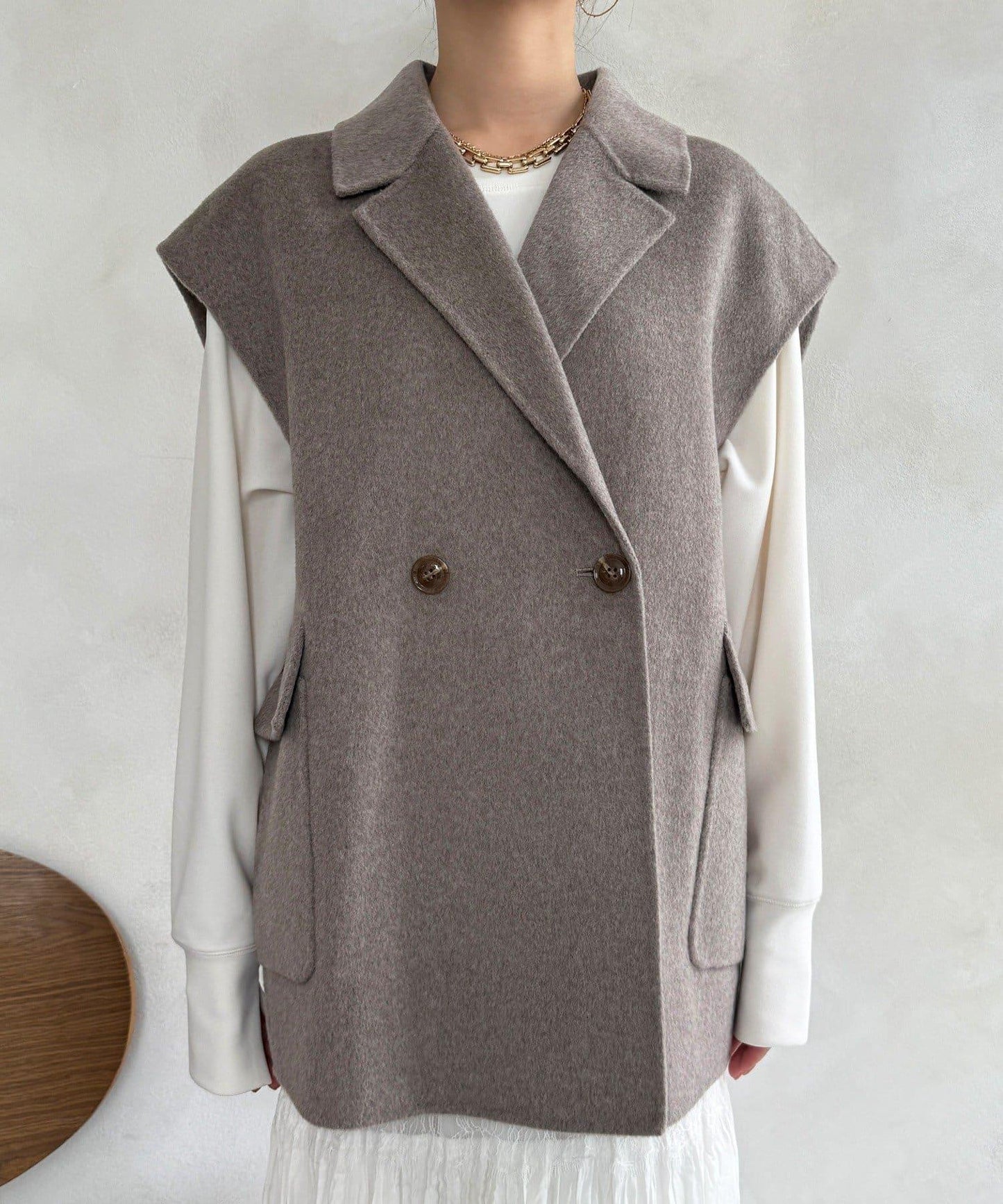 寬鬆版型夾克馬甲