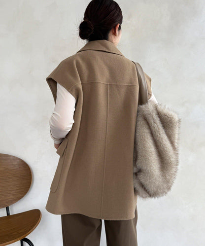 寬鬆版型夾克馬甲