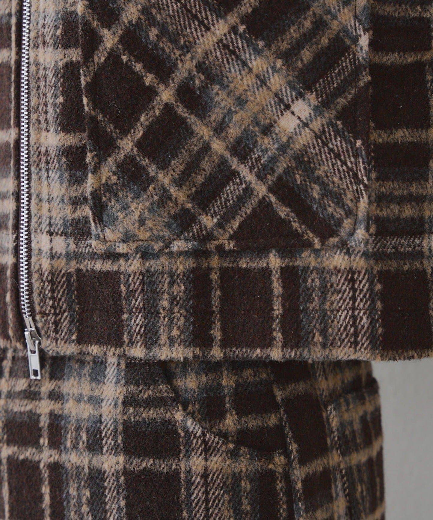 【RMAF】帶毛領拉鍊短款夾克