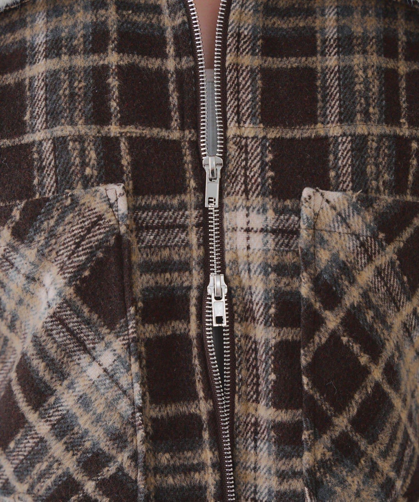 【RMAF】帶毛領拉鍊短款夾克