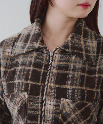 【RMAF】帶毛領拉鍊短款夾克