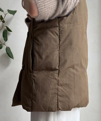 圍巾式仿毛羽絨馬甲