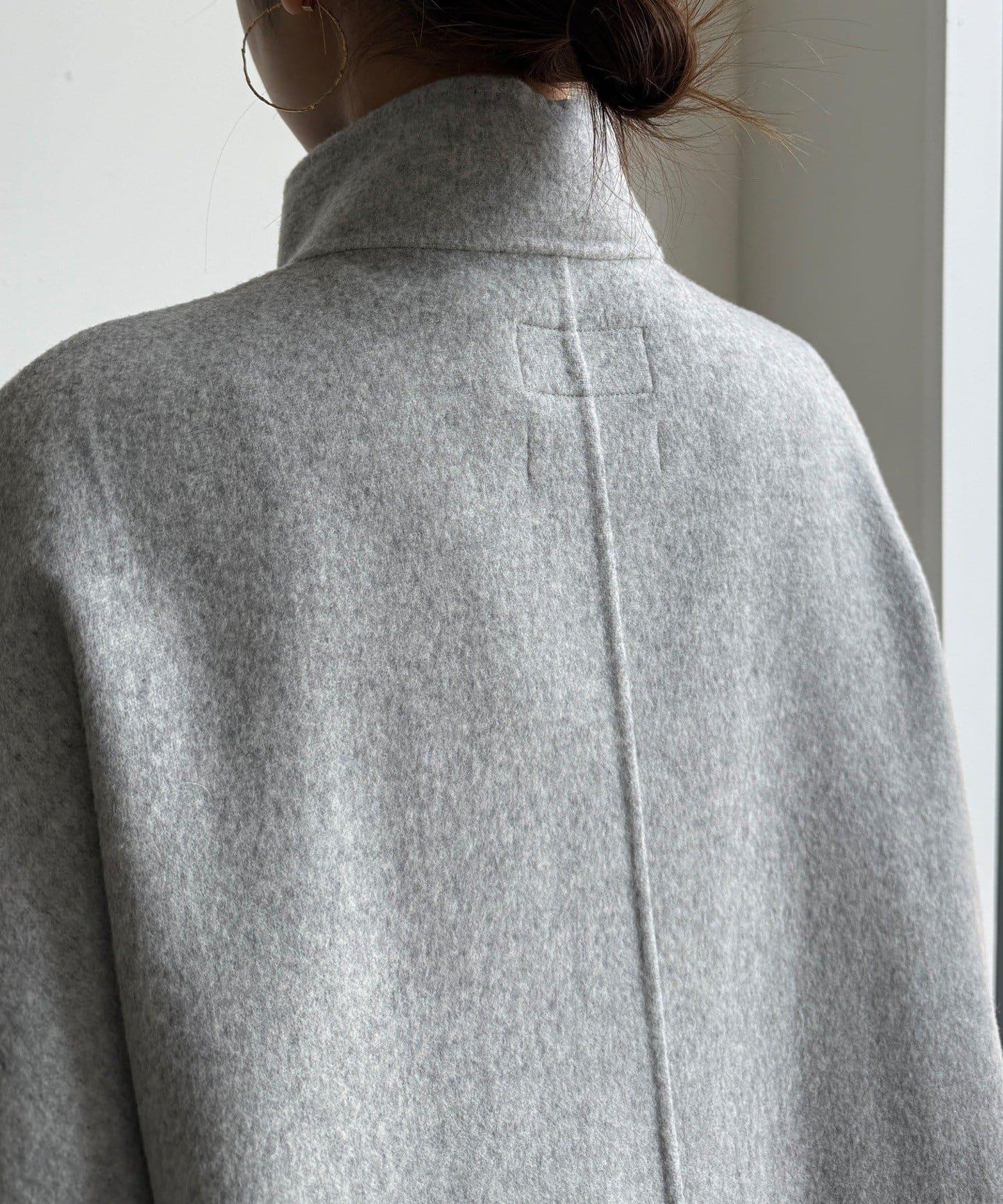 羊毛輕薄雙面立領大衣