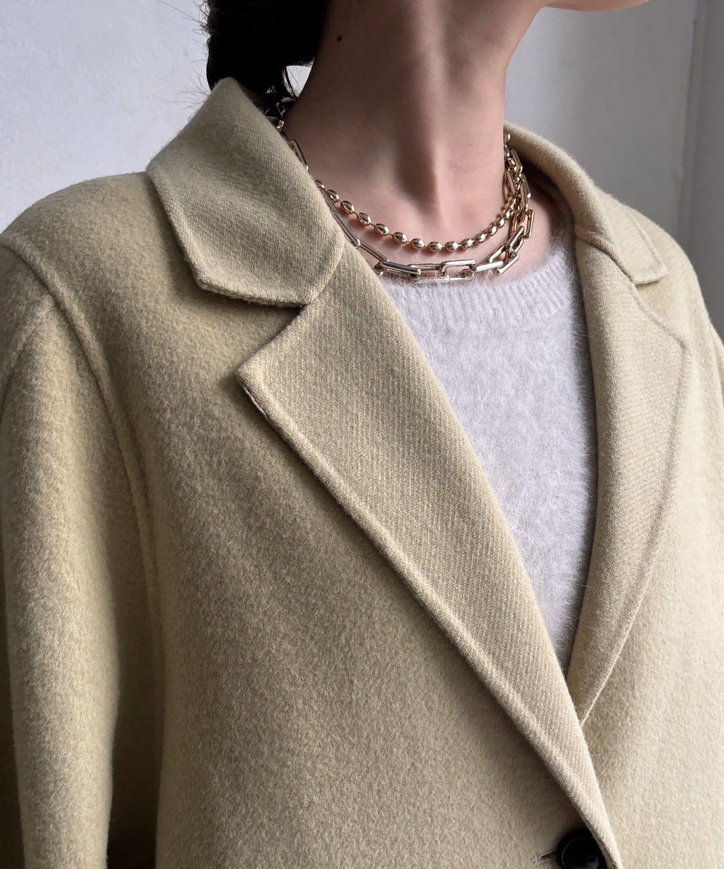 海狸絨長款大衣