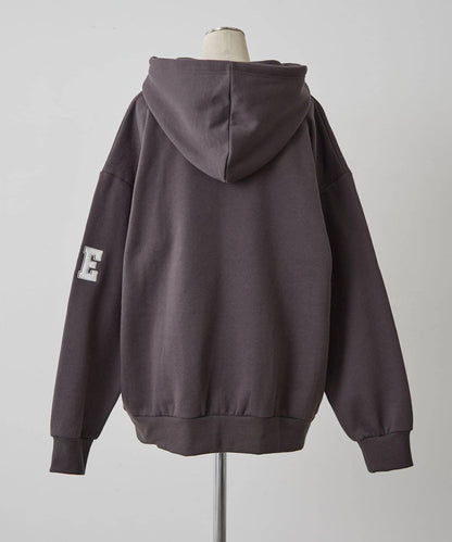 【NUNIFE】【可選兩種長度！】加絨印花連帽衛衣