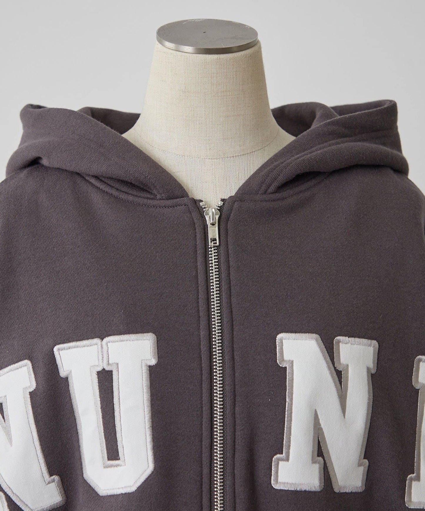 【NUNIFE】【可選兩種長度！】加絨印花連帽衛衣