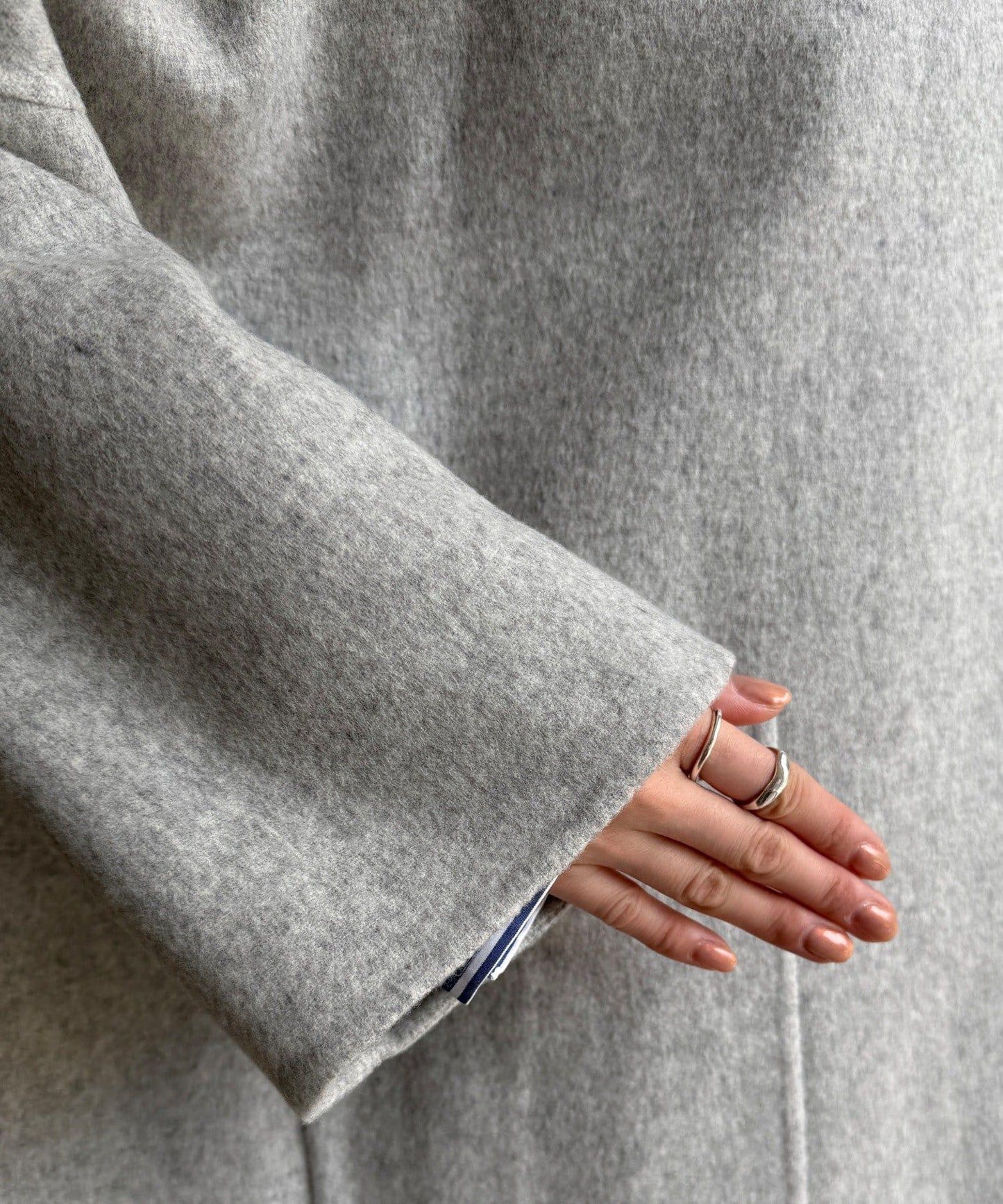 羊毛輕薄雙面立領大衣