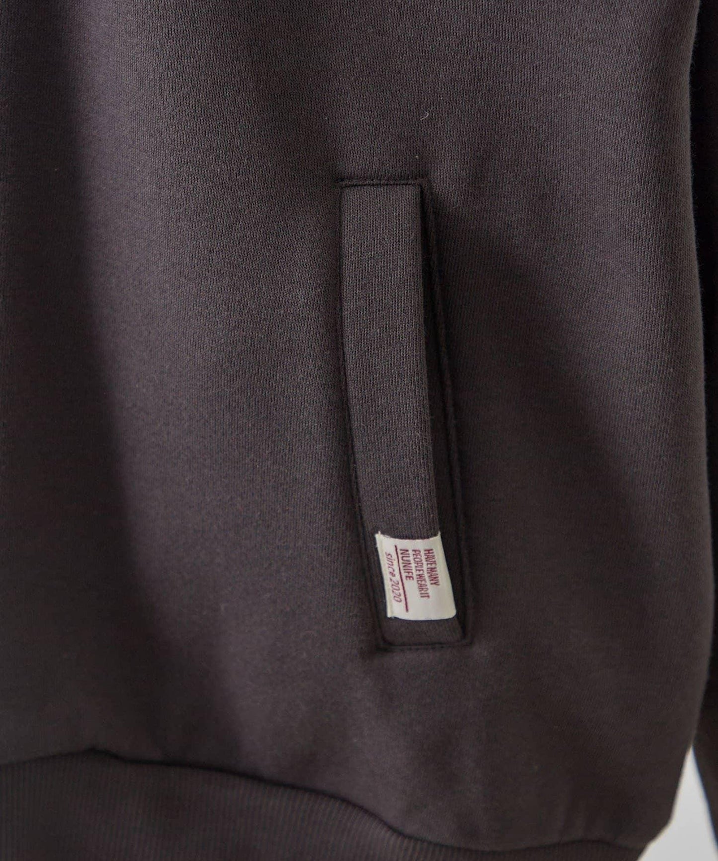 【NUNIFE】【可選兩種長度！】加絨印花連帽衛衣