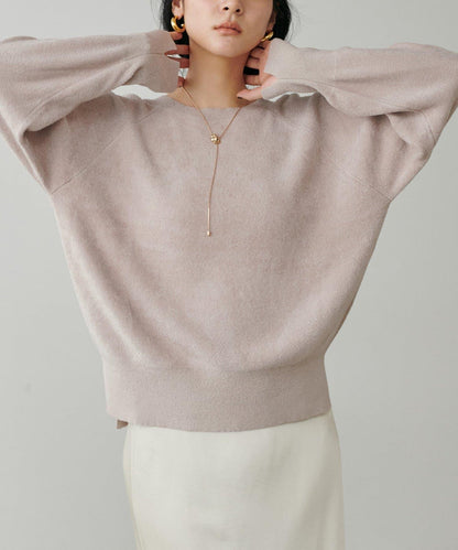 柔軟蓬鬆迷你羽毛針織套頭衫