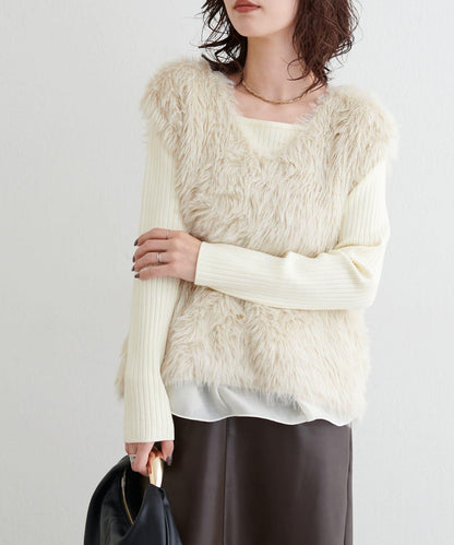 [Yurie企畫]前後兩穿羽毛馬甲