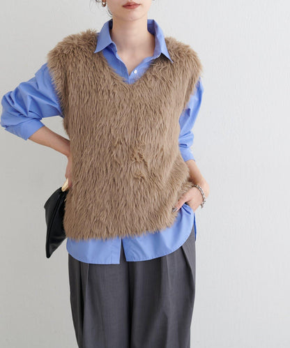 [Yurie企畫]前後兩穿羽毛馬甲