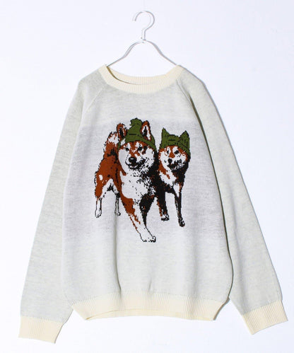 【FREDYMAC/フレ迪馬克】動物紋提花針織衫