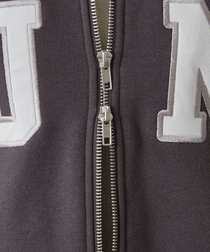 【NUNIFE】【可選兩種長度！】加絨印花連帽衛衣