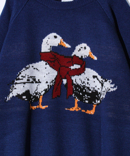 【FREDYMAC/フレ迪馬克】動物紋提花針織衫