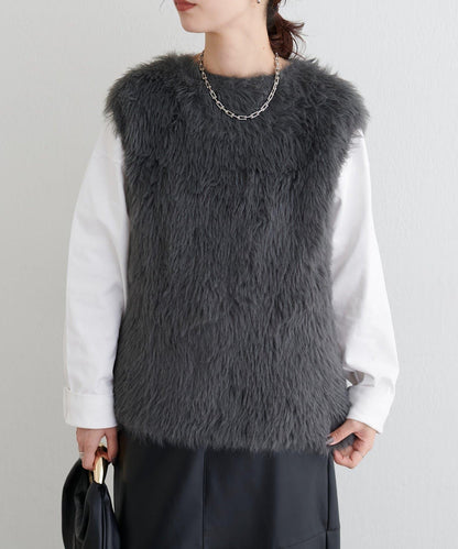 [Yurie企畫]前後兩穿羽毛馬甲