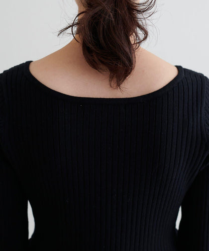 前後兩穿荷葉邊針織衫