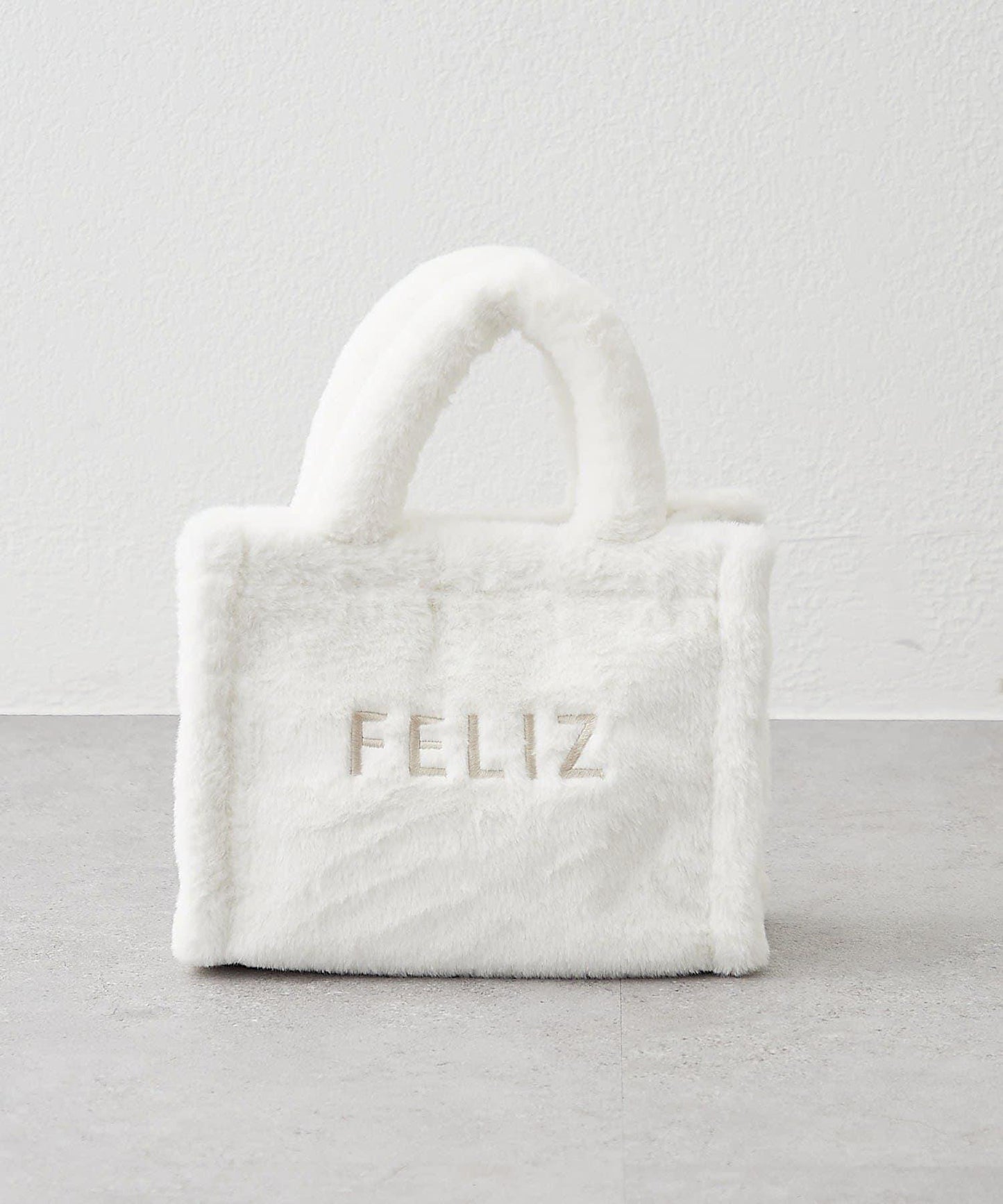 【OUTLET限定】標誌刺繡毛絨托特包