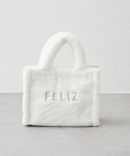 【OUTLET限定】標誌刺繡毛絨托特包