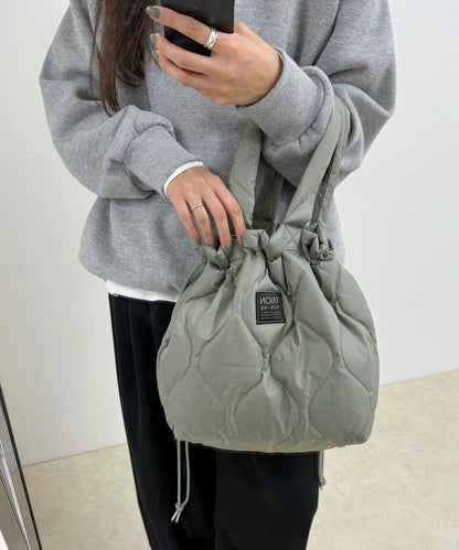 【TAION】軍風羽絨托特包 M