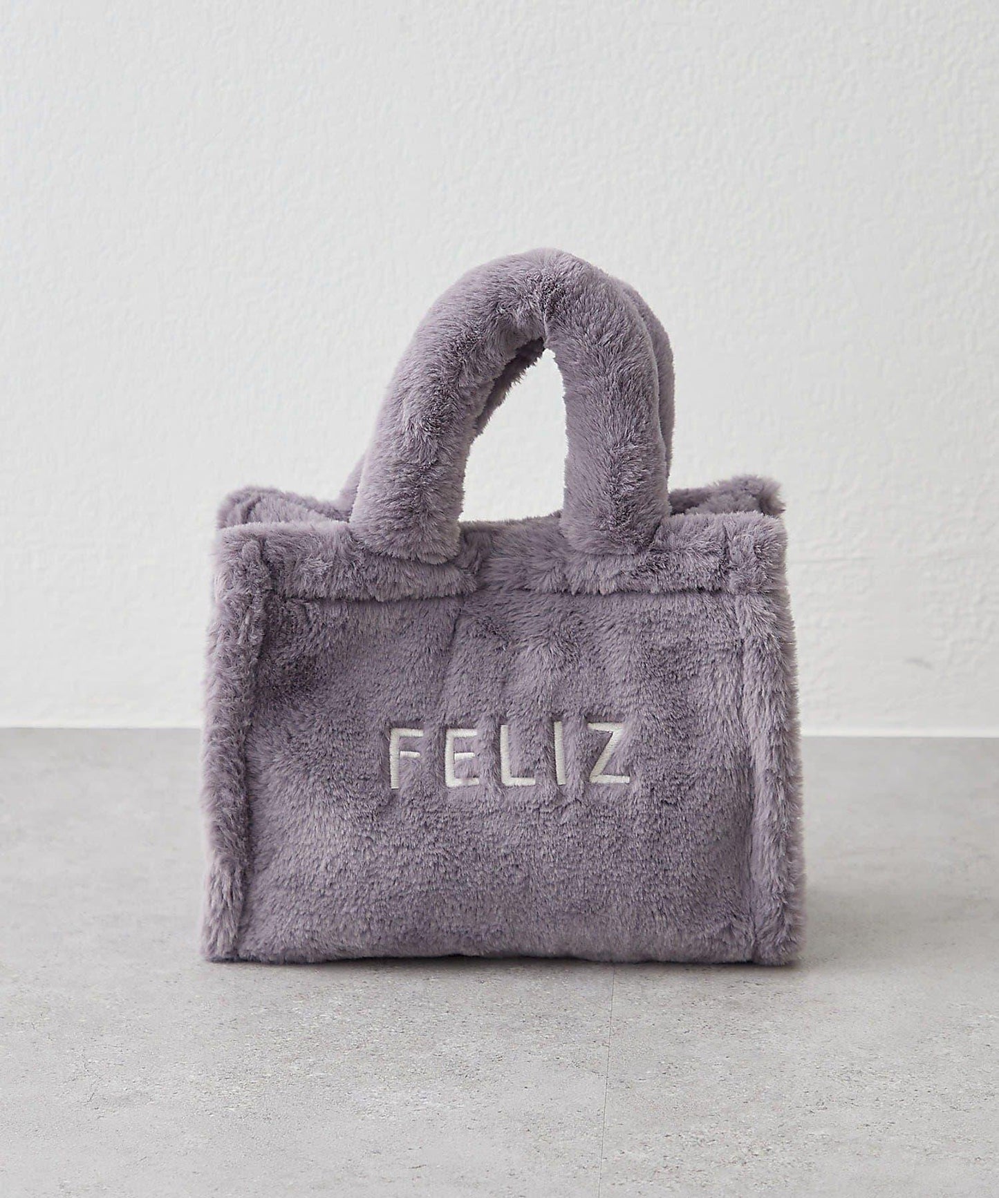 【OUTLET限定】標誌刺繡毛絨托特包