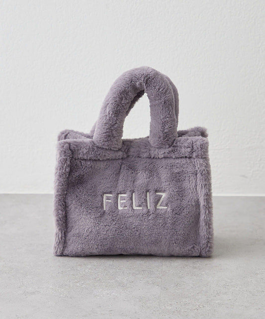 【OUTLET限定】標誌刺繡毛絨托特包