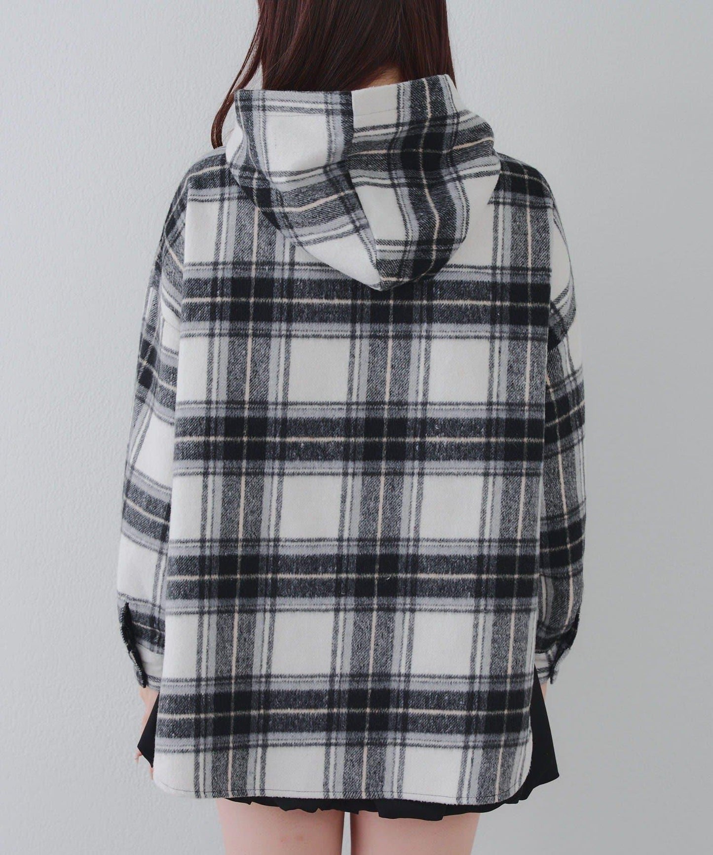 【RMAF】帶蝴蝶結格子連帽襯衫