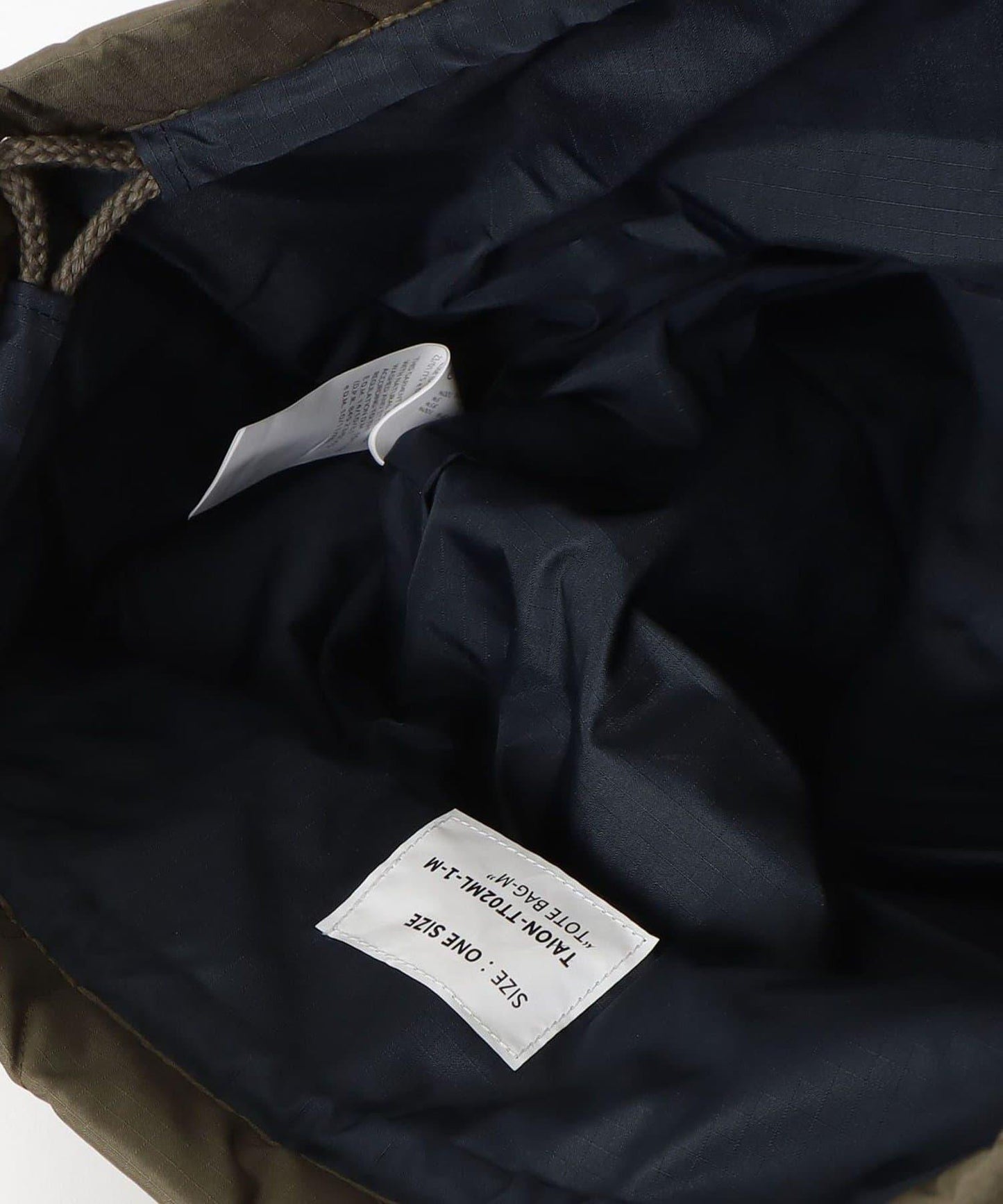 【TAION】軍風羽絨托特包 M