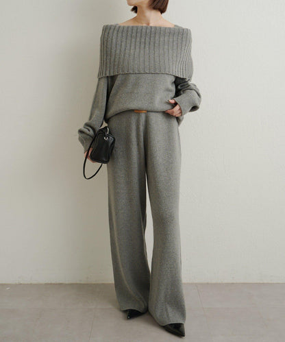 針織長褲