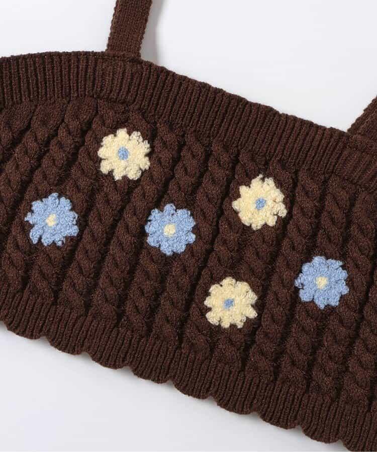 針織背心&荷葉邊內搭2件套_可機洗