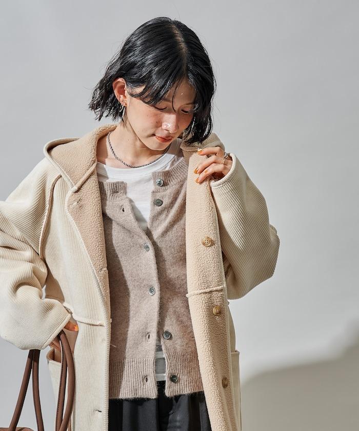 可雙面穿連帽燈芯絨羊羔絨夾克