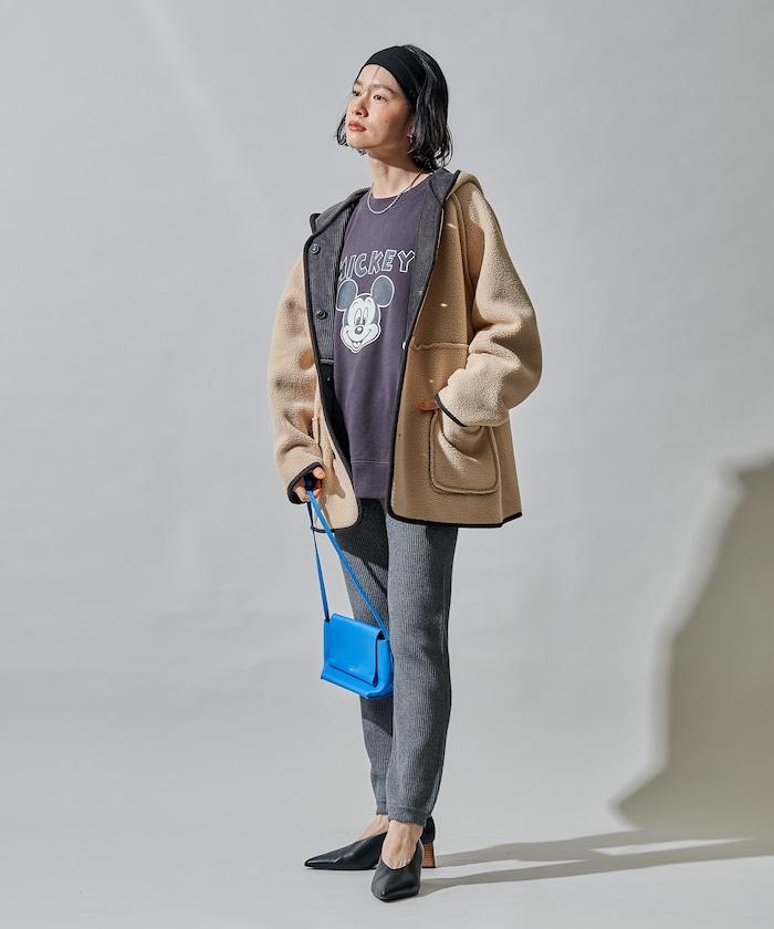 可雙面穿連帽燈芯絨羊羔絨夾克