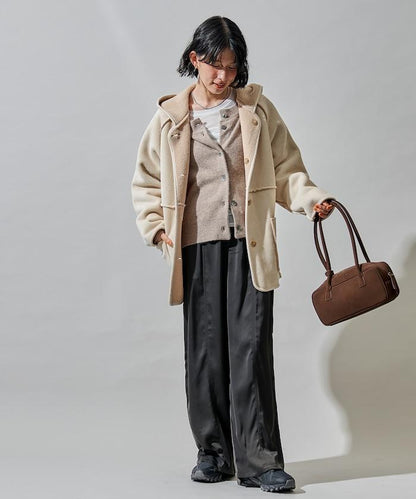 可雙面穿連帽燈芯絨羊羔絨夾克