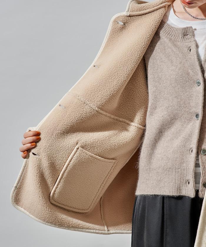 可雙面穿連帽燈芯絨羊羔絨夾克