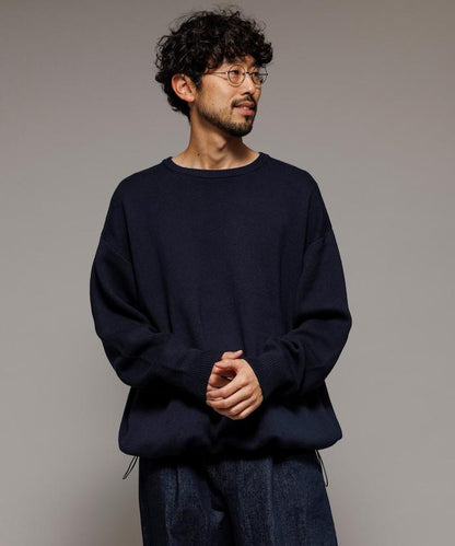 米蘭羅紋抽繩圓領針織衫 / 易打理