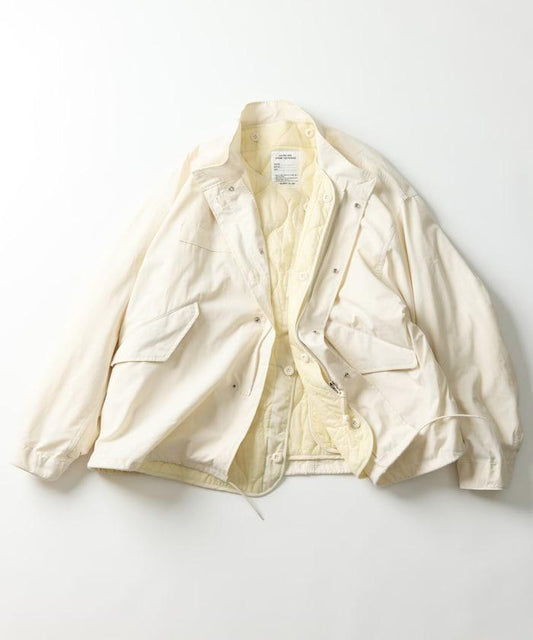 M65短款軍裝大衣 內膽套裝 米色 象牙白