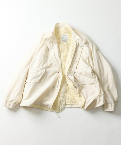 M65短款軍裝大衣 內膽套裝 米色 象牙白