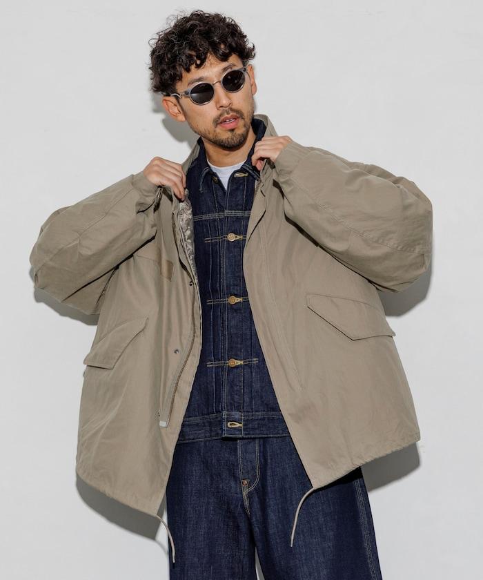 M65短款軍裝大衣 內膽套裝 米色 象牙白