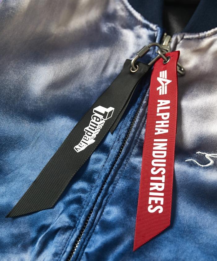 特別 Tempalay 仿舊工藝人造絲緞面棒球夾克