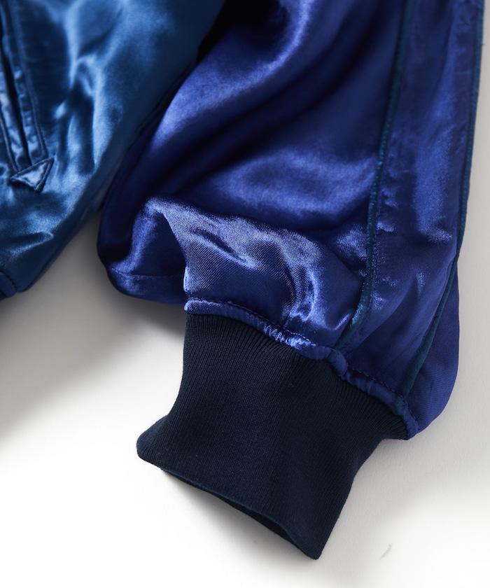 特別 Tempalay 仿舊工藝人造絲緞面棒球夾克